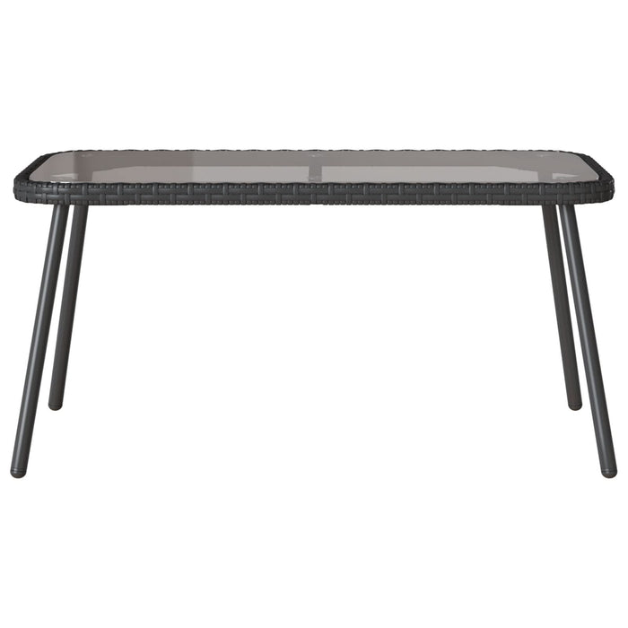 Set mobilier de grădină, 2 piese, cu perne, negru, poliratan - WALTI WALTI