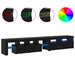 Cabinete TV vidaXL 2 pcs cu LED-uri Stejar Negru Lemn Ingineresc, Suport TV vidaXL cu LED-uri - Stejar Negru, 90x35x40 cm, făcut din lemn ingineresc - WALTI WALTI