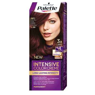 Palette Intensive Color Creme Vopsea De Par Nuanta RF3 Rosu Inchis Intens 110 ml - WALTI WALTI