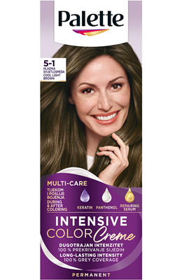 Palette Intensive Color Creme Vopsea de Par Nuanta 5 - 1 Saten Deschis Rece 110 ml - WALTI WALTI
