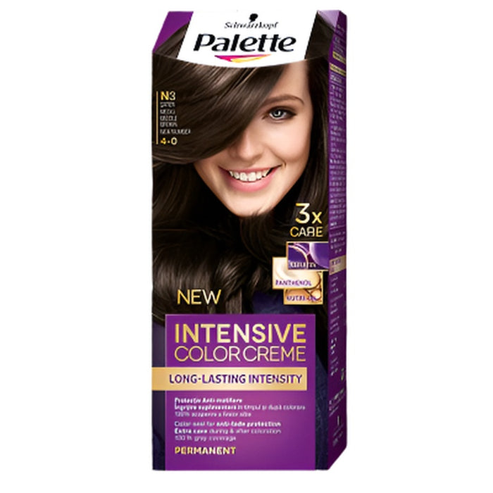 Palette INTENSIVE COLOR CREME Vopsea de Par Nuanta N3 Saten Mediu 110 ml - WALTI WALTI