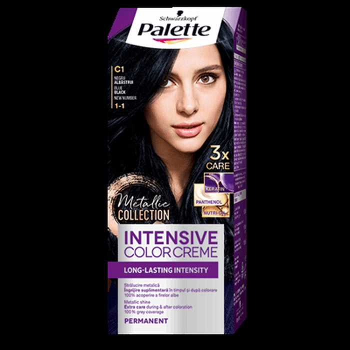 Palette Intensive Color Creme Vopsea De Par Nuanta C1 Negru Albastrui 110 ml - WALTI WALTI