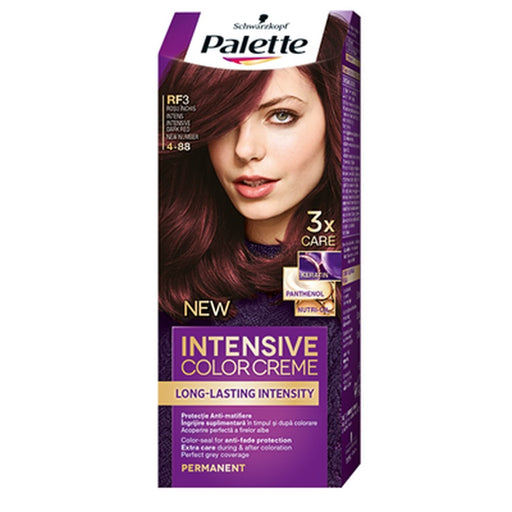 Palette Intensive Color Creme Vopsea De Par Nuanta RF3 Rosu Inchis Intens 110 ml - WALTI WALTI