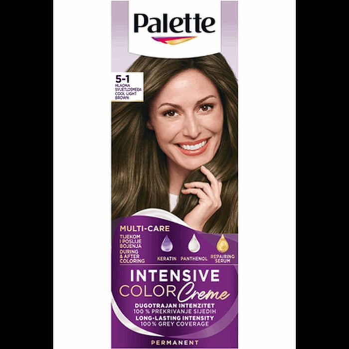 Palette Intensive Color Creme Vopsea de Par Nuanta 5 - 1 Saten Deschis Rece 110 ml - WALTI WALTI