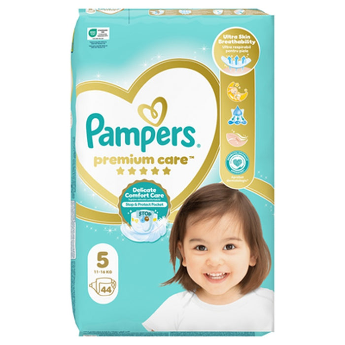 Pampers Premium Care 44 Scutece Mărimea 5 11-16 kg - WALTI WALTI