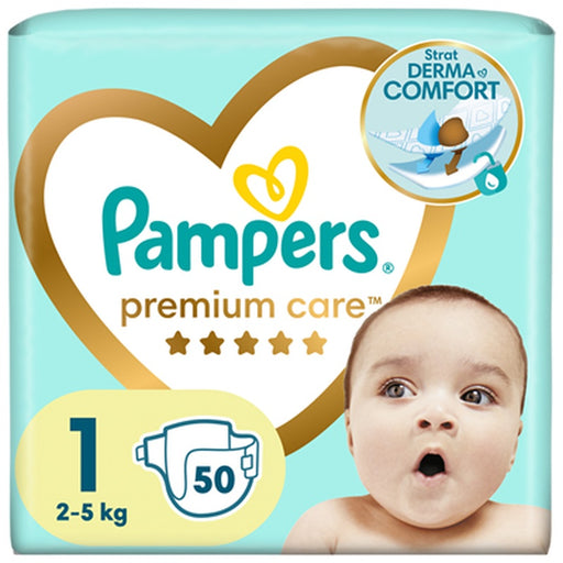 Pampers Scutece Premium Care Mărimea 1 2-5kg 50 bucati - WALTI WALTI
