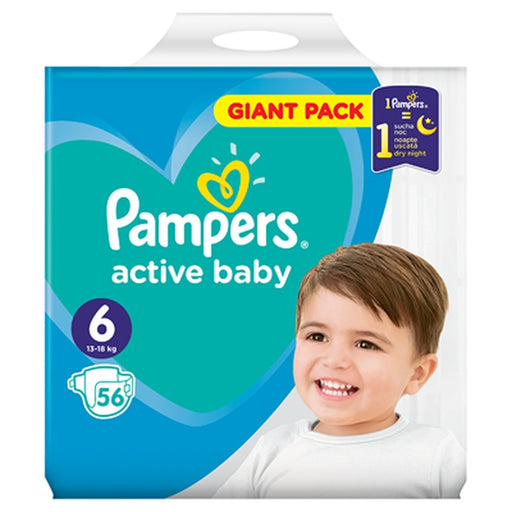 Pampers active baby Scutece Marimea 6 13-18 Kg 56 bucati - WALTI WALTI