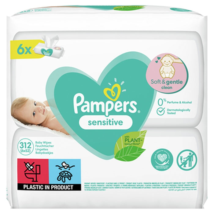 Pampers sensitive Servetele Umede 6 x 52 bucati - WALTI WALTI