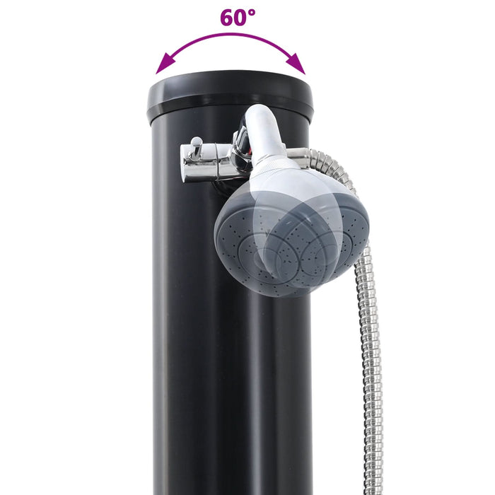 Duș Solar pentru Exterior cu Cap de Duș Portabil 217 cm 20 L - WALTI WALTI
