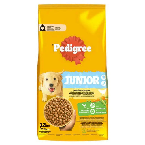 Pedigree Hrana Uscata Caini Juniori Pasare & Legume M/L 12 Kg - WALTI WALTI