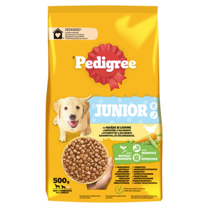 Pedigree Hrana Uscata cu Pui si Legume pentru Caini Juniori M/L 500 g - WALTI WALTI