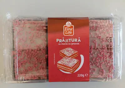 Fine Life Prajitura Crema cu Zmeura 220 g - WALTI WALTI