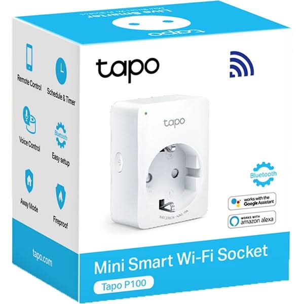 Priza inteligenta TP-LINK Tapo P100, Wi-Fi, 2300W, 10A, alb WALTI