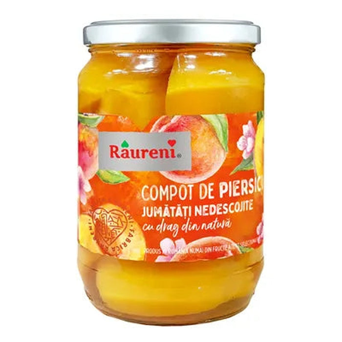RAURENI Compot Piersici Jumatati 720 g - WALTI WALTI