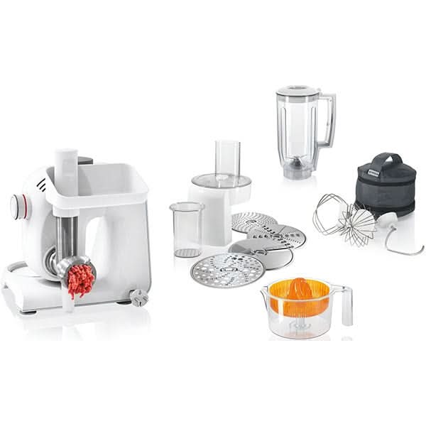 Robot de bucatarie BOSCH MUM58259, vas 3.9l, blender 1.25l, 1000W, 7 trepte viteza, alb-argintiu WALTI