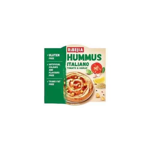 RIBELLA Humus cu Rosii si Usturoi 200 g - WALTI WALTI