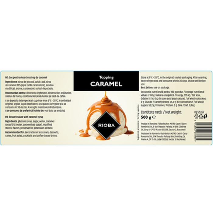 RIOBA Topping Caramel 500 g - WALTI WALTI