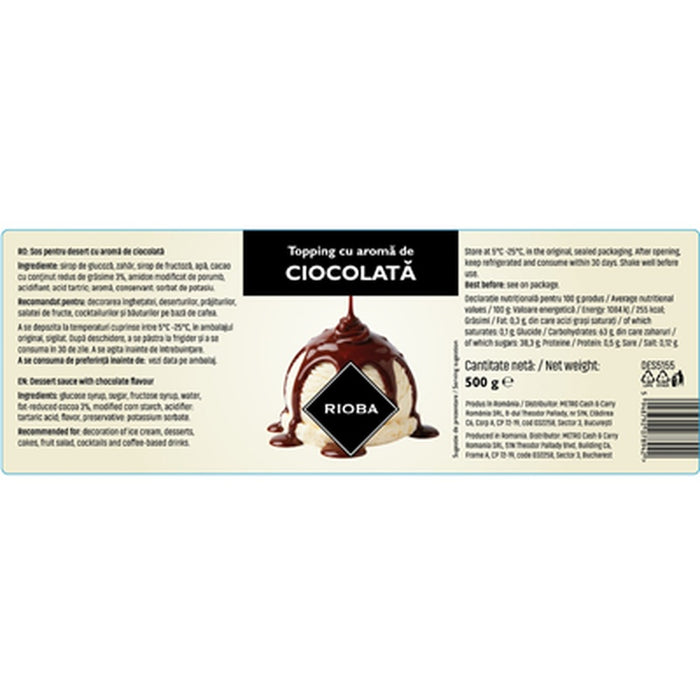 RIOBA Topping Ciocolata 500 g - WALTI WALTI