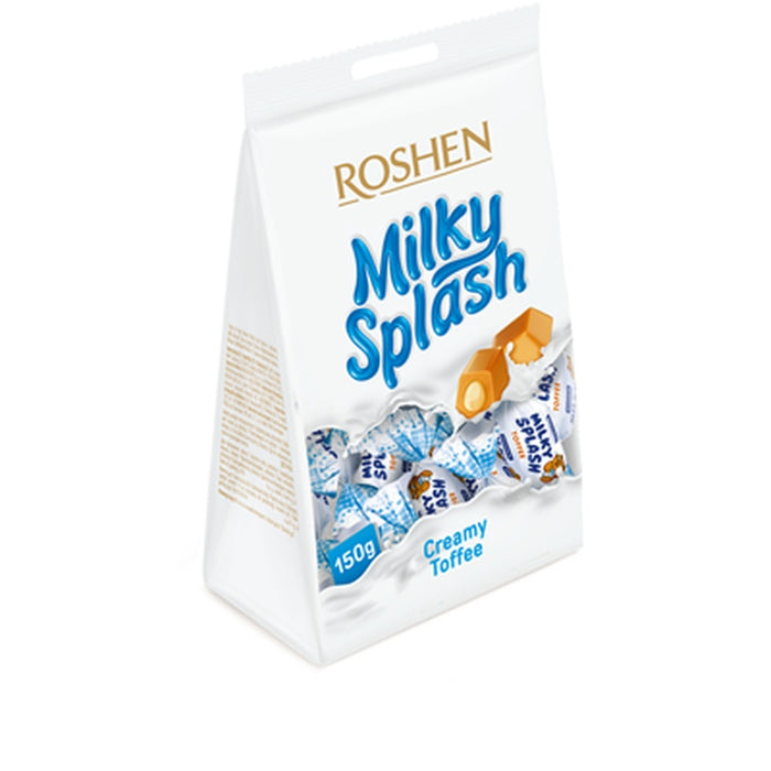 ROSHEN Milky Splash Caramele cu Umplutura de Lapte 150 g - WALTI WALTI