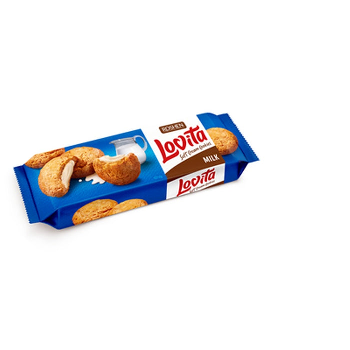 ROSHEN lovita Soft Cream Milk Biscuti cu Umplutura de Lapte 127 g - WALTI WALTI