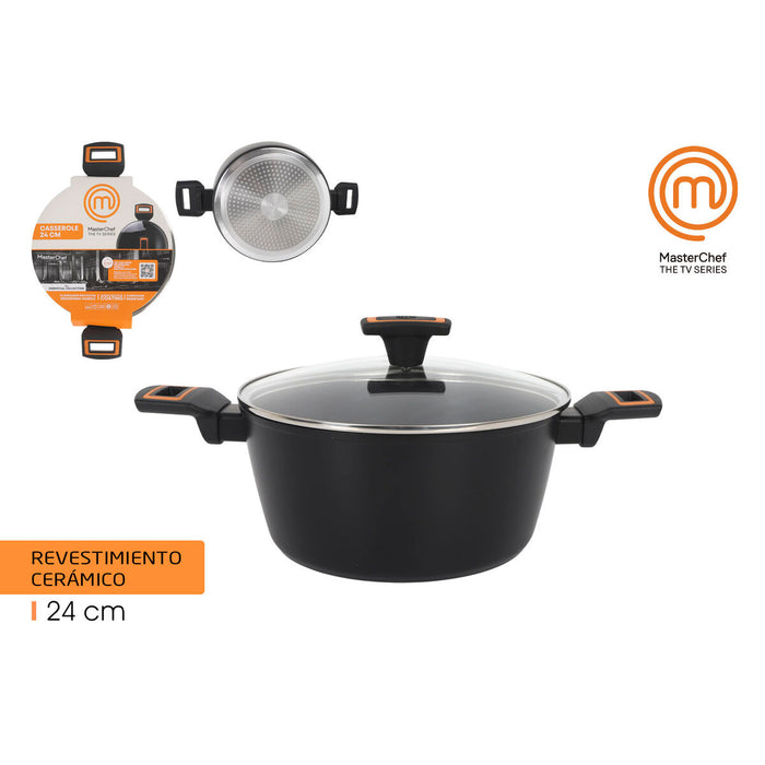 Caserolă Cu Capac MasterChef 24 cm 2,5 mm (4 Unități) - WALTI WALTI
