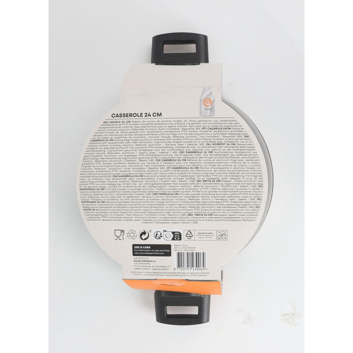 Caserolă Cu Capac MasterChef 24 cm 2,5 mm (4 Unități) - WALTI WALTI