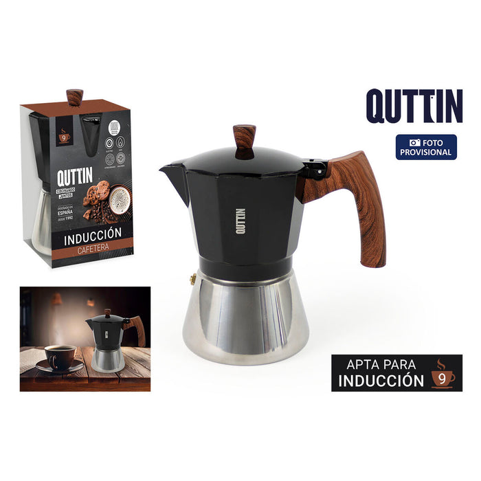 Cafetieră Italiană Quttin Negru 0,45 L (6 Unități) - WALTI WALTI