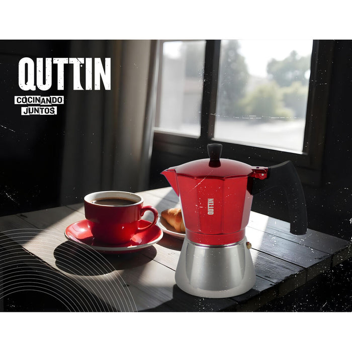 Cafetieră Italiană Quttin Roșu Aluminiu 0,3 L (6 Unități) - WALTI WALTI