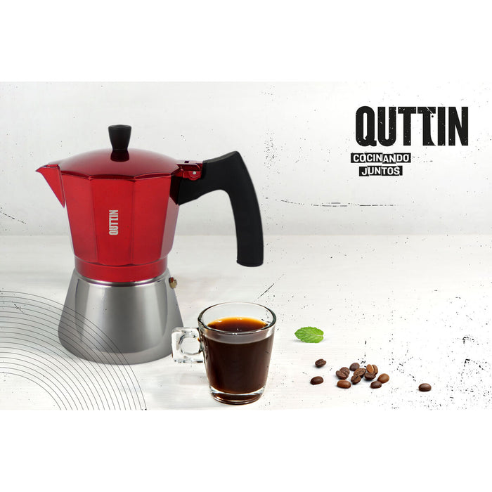Cafetieră Italiană Quttin Roșu Aluminiu 0,3 L (6 Unități) - WALTI WALTI