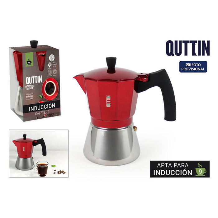 Cafetieră Italiană Quttin Roșu Aluminiu 0,45 L (6 Unități) - WALTI WALTI