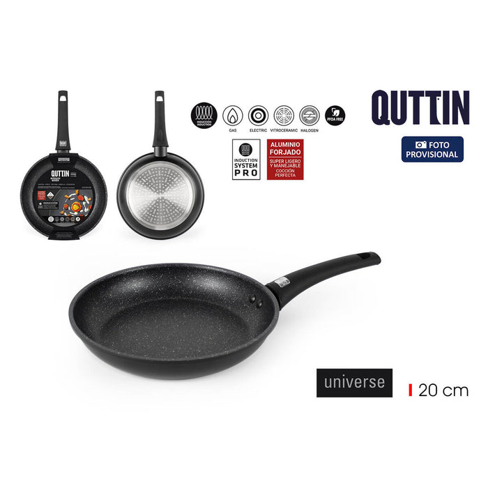 Tigaie Quttin UNIVERSE Negru Aluminiu Ø 20 cm (6 Unități) - WALTI WALTI