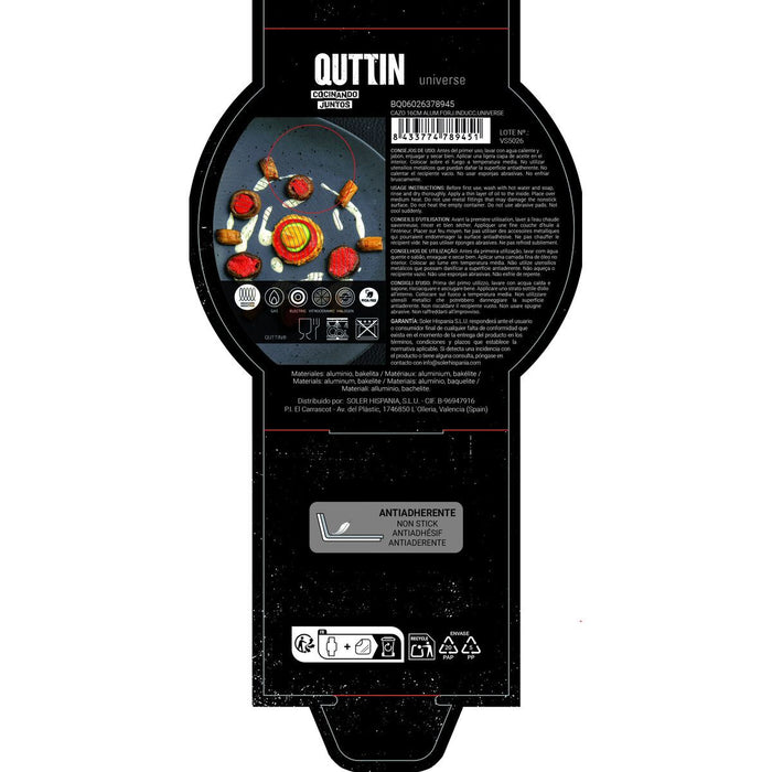 Cratiță Quttin UNIVERSE Negru Aluminiu Ø 16 cm 16 x 7,5 cm (6 Unități) - WALTI WALTI