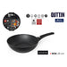 Tigaie Wok Quttin Universe Negru Aluminiu forjat Ø 28 cm (6 Unități) - WALTI WALTI