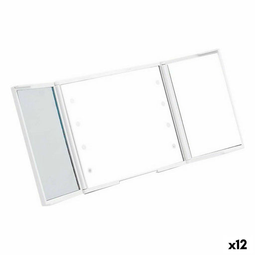 Oglindă de Buzunar Berilo Alb ABS 1,5 x 9,5 x 11,5 cm Lumină LED (12 Unități) - WALTI WALTI