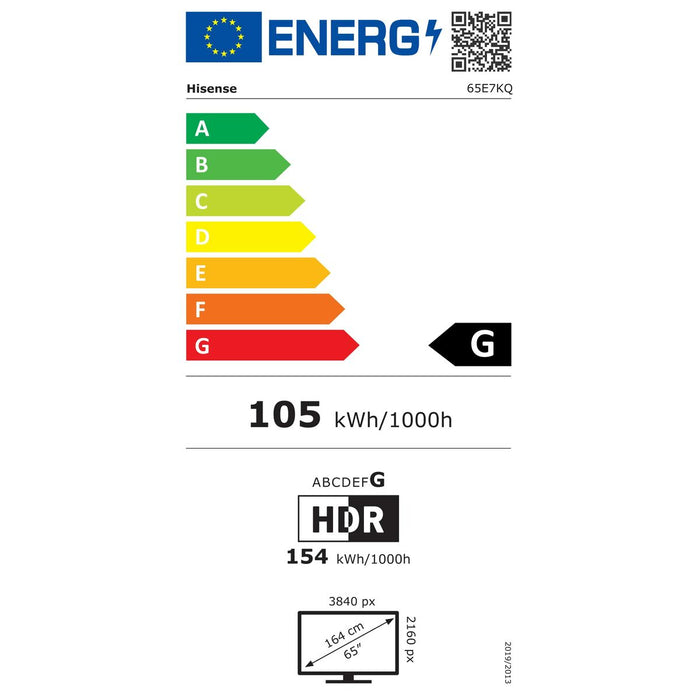 Smart TV Hisense 65E7KQ 4K Ultra HD 65" HDR D-LED QLED - WALTI