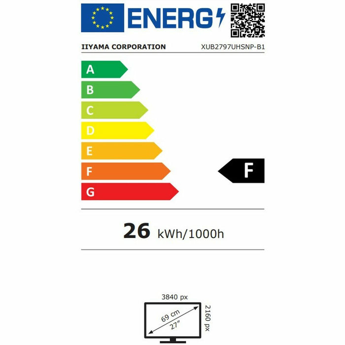 Monitor Iiyama XUB2797UHSNP-B1 27" 4K Ultra HD - WALTI WALTI