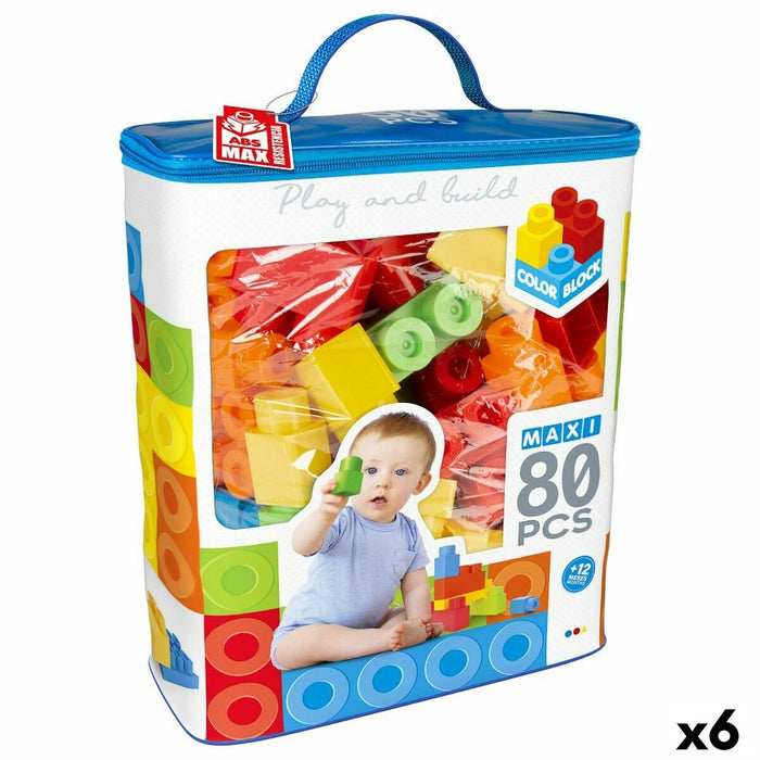Set de Construcție Color Block Basic Geantă 80 Piese (6 Unități) - WALTI WALTI