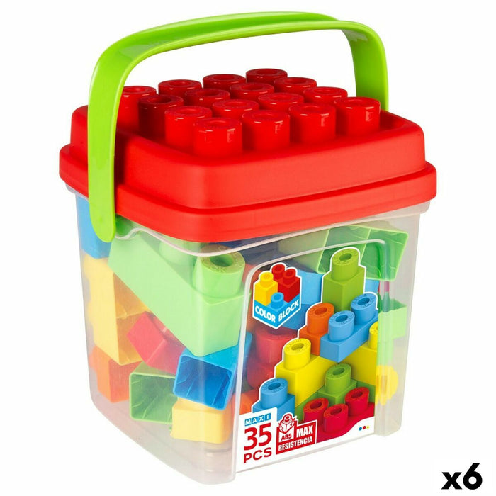 Set de Construcție Color Block Basic Cub 35 Piese (6 Unități) - WALTI WALTI