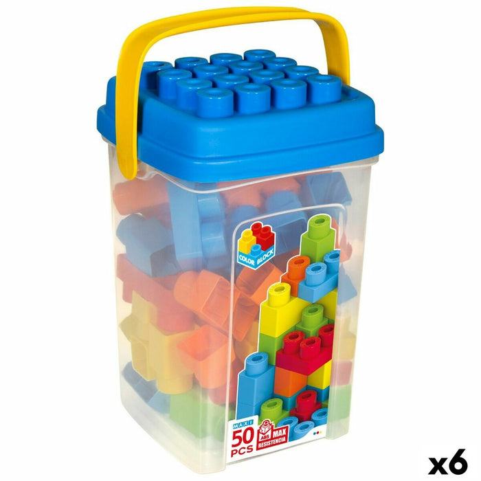 Set de Construcție Color Block Basic Cub 50 Piese (6 Unități) - WALTI WALTI