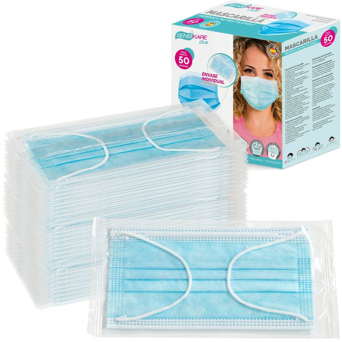 Box of hygienic masks SensiKare 50 Piese (12 Unități) - WALTI WALTI
