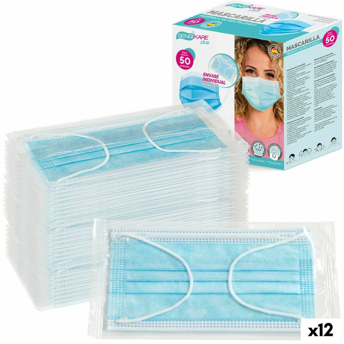 Box of hygienic masks SensiKare 50 Piese (12 Unități) - WALTI WALTI