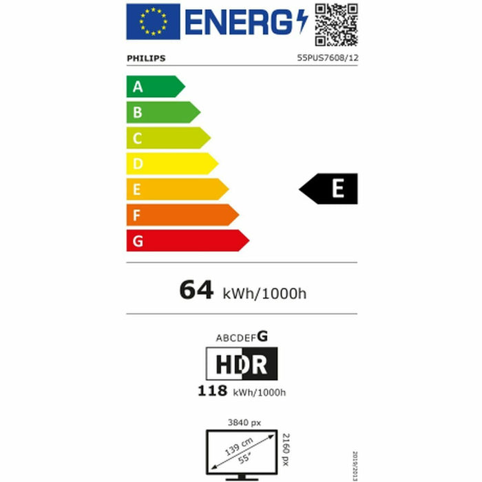 Smart TV Philips 55PUS7608/12 4K Ultra HD 55"(140 cm) LED HDR HDR10 Dolby Vision - WALTI