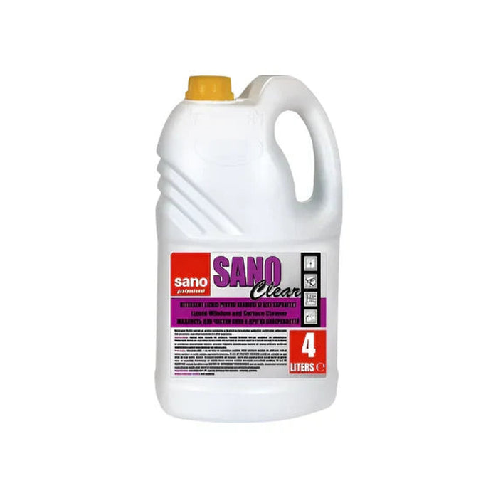 SANO Clear Detergent Lichid pentru Geamuri si alte Suprafete 4 L - WALTI WALTI