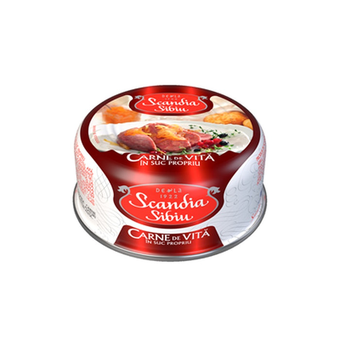 SCANDIA SIBIU Carne Vita in Suc Propriu 300 g - WALTI WALTI