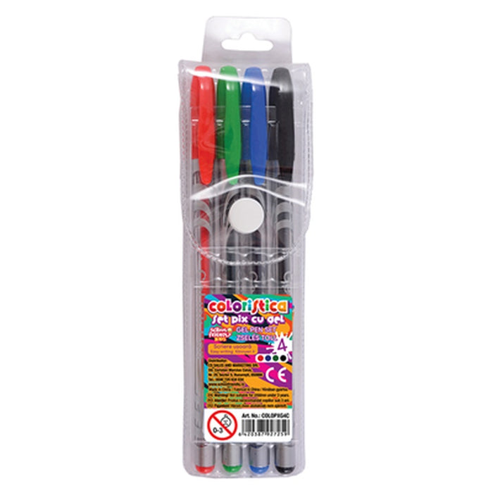 SCHOOL FRIENDLY COLORISTICA Pix cu Gel Diverse Culori 4 bucati - WALTI WALTI