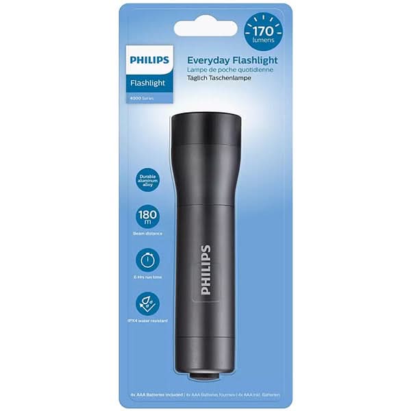 Lanterna LED PHILIPS SFL4001T/10, 170 lumeni, 4xAAA, negru WALTI