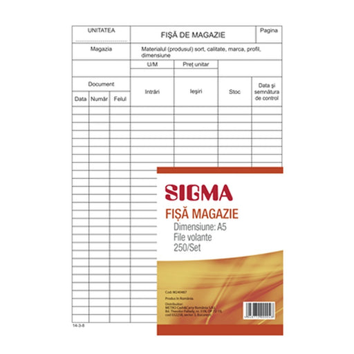 SIGMA Condica De Prezenta 3 x 30 File - WALTI WALTI