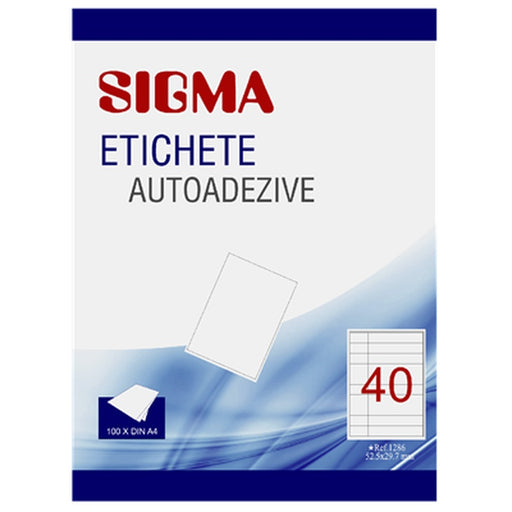 SIGMA Etichete Autoadezive 40/A4 100 Bucati - WALTI WALTI
