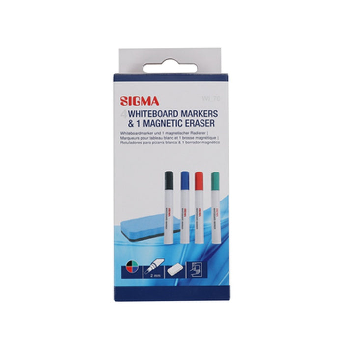 SIGMA Markere + Burete Pentru Whiteboard - WALTI WALTI