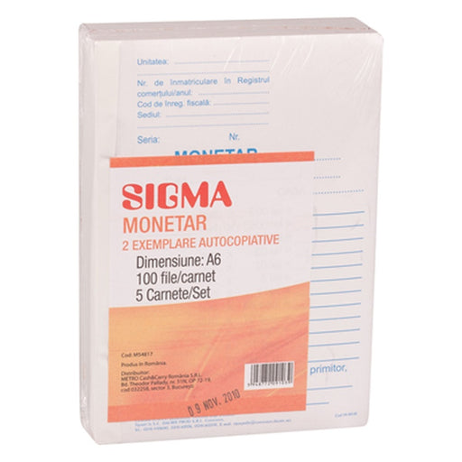 SIGMA Monetar A6 Aut2E 5 Carnete X 50 Seturi - WALTI WALTI
